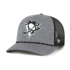 Pittsburgh Penguins '47 Carbon Rope Trucker Adjustable Hat - Gray - NHL 202801588