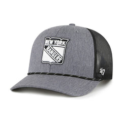 New York Rangers '47 Carbon Rope Trucker Adjustable Hat - Gray - NHL 202801601
