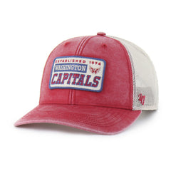Washington Capitals '47 Canteen Pigment Dyed Patch Trucker Adjustable Hat - Red - NHL 202801614