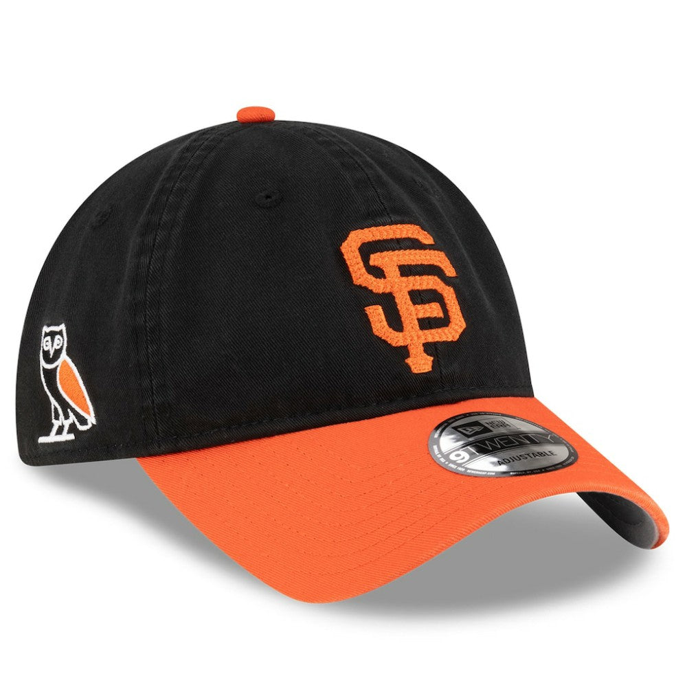 San Francisco Giants OVO x New Era Washed 9TWENTY Adjustable Hat - Black/Orange - New Era on Sale
