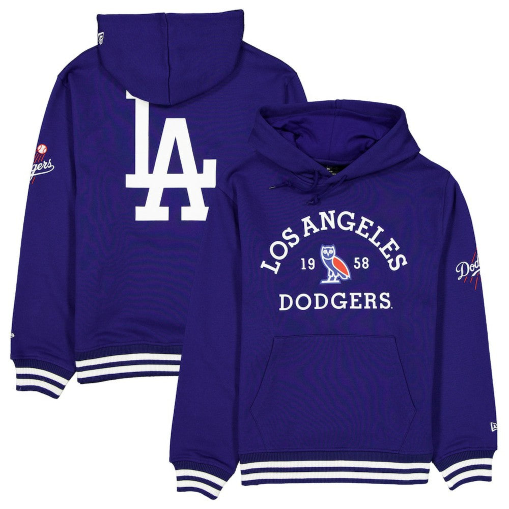 Los Angeles Dodgers OVO x New Era Heavyweight Fleece Hoodie - Royal - New Era Discount