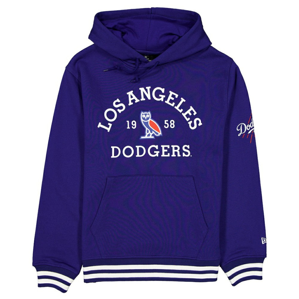Los Angeles Dodgers OVO x New Era Heavyweight Fleece Hoodie - Royal - New Era Discount