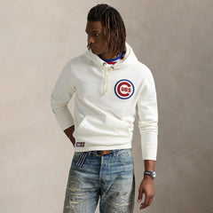 Cubs Polo Ralph Lauren Fleece Hoodie - White - MLB Lifestyle