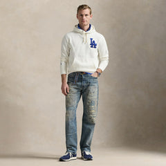 Dodgers Polo Ralph Lauren Fleece Hoodie - White - MLB Sale