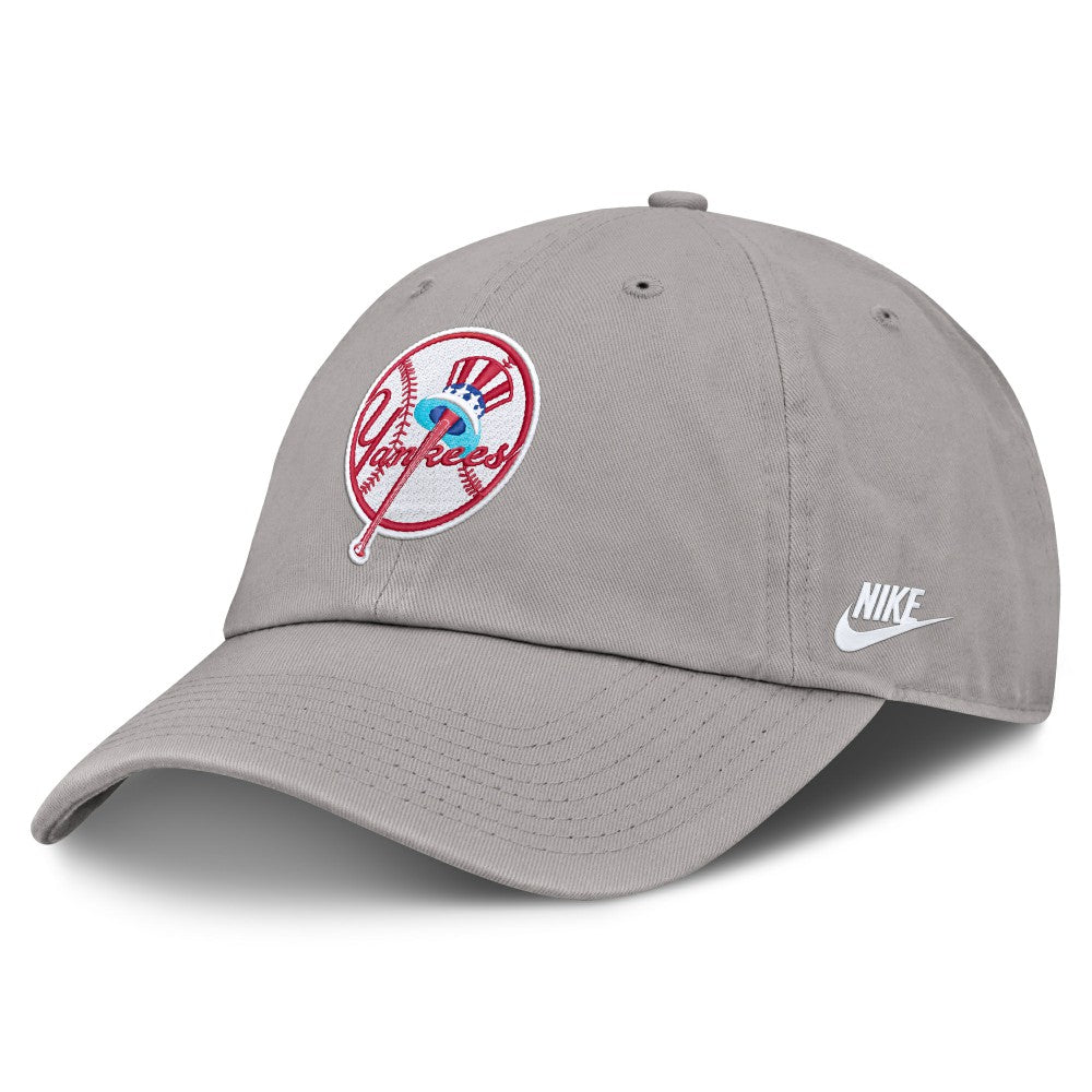 New York Yankees Nike Cooperstown Collection Club Adjustable Hat - Gray - Nike Lifestyle