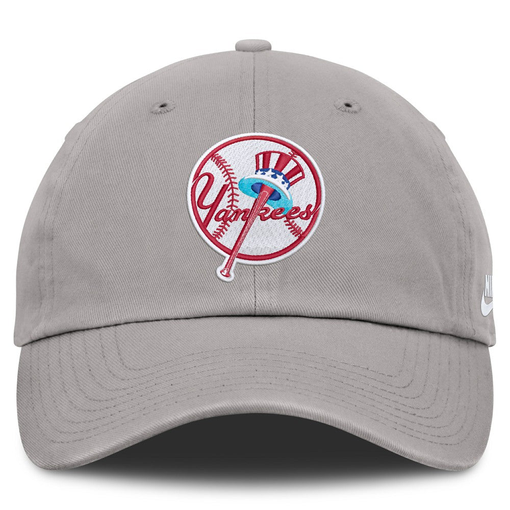 New York Yankees Nike Cooperstown Collection Club Adjustable Hat - Gray - Nike Lifestyle
