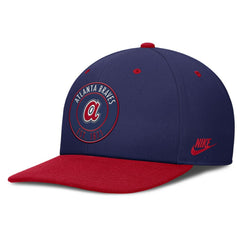 Atlanta Braves Nike Cooperstown Collection Pro Dri-FIT Snapback Hat - Navy/Red - Nike Sale