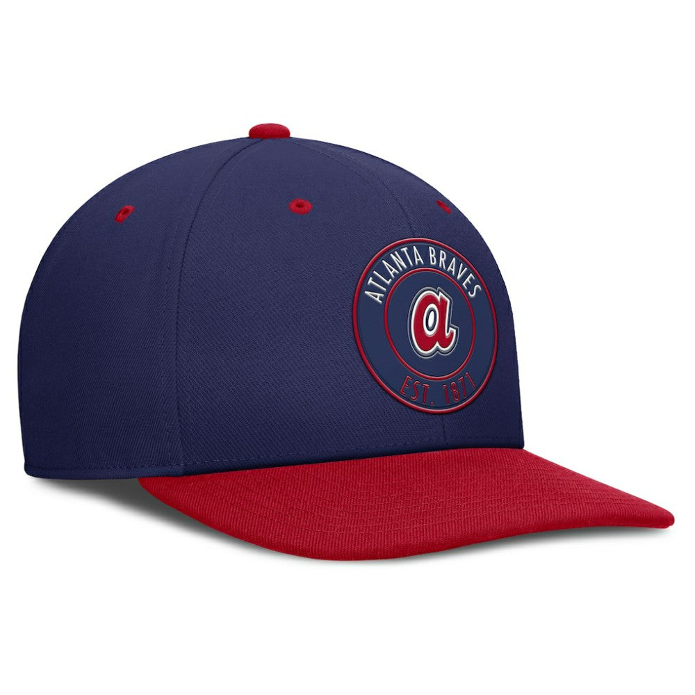 Atlanta Braves Nike Cooperstown Collection Pro Dri-FIT Snapback Hat - Navy/Red - Nike Sale