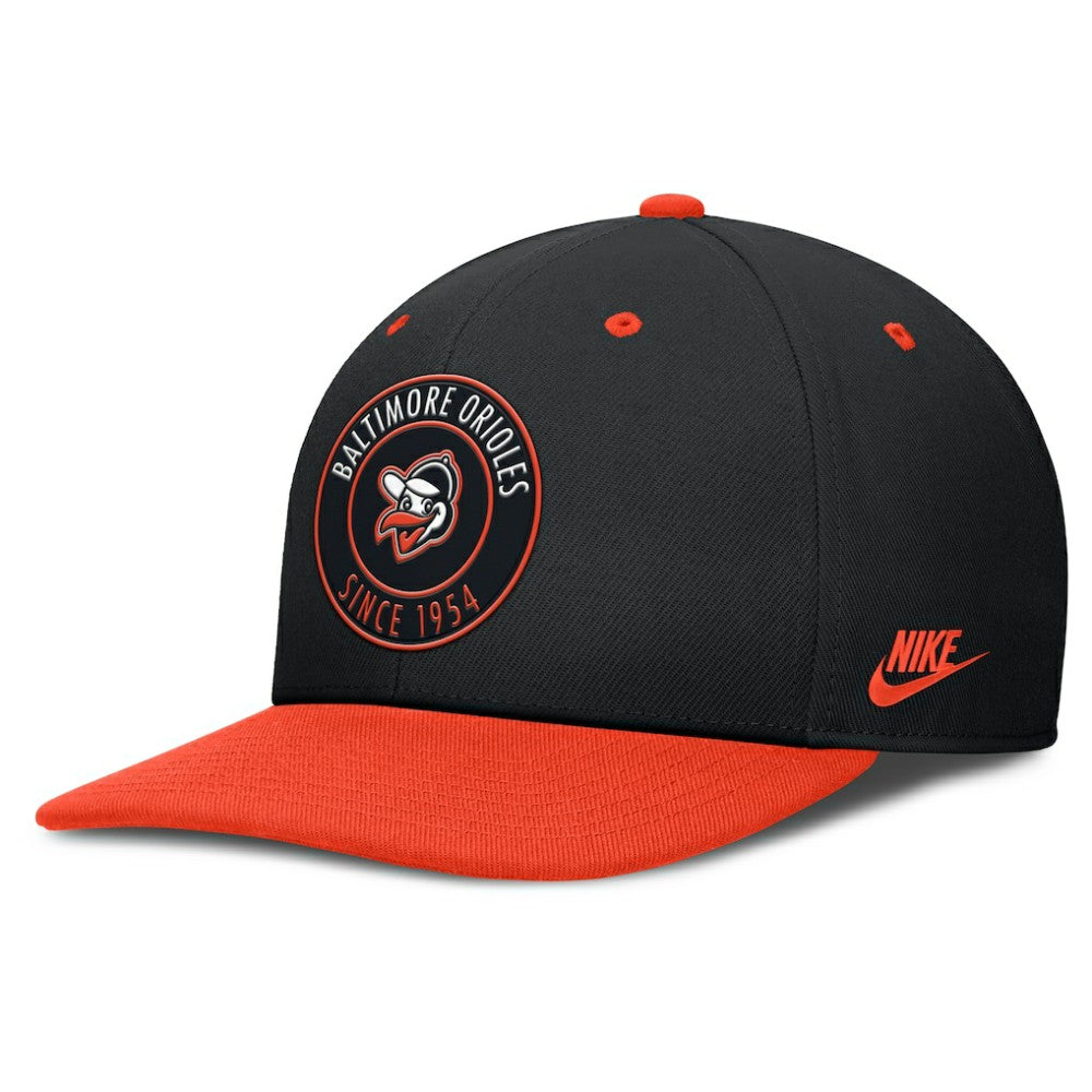 Baltimore Orioles Nike Cooperstown Collection Pro Dri-FIT Snapback Hat - Black/Orange - Nike Online