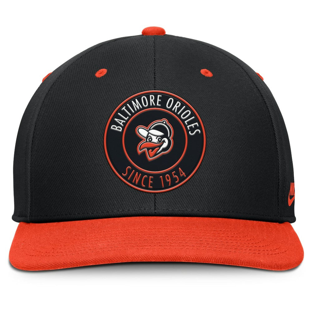 Baltimore Orioles Nike Cooperstown Collection Pro Dri-FIT Snapback Hat - Black/Orange - Nike Online