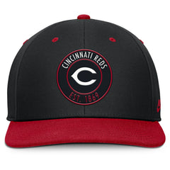 Cincinnati Reds Nike Cooperstown Collection Pro Dri-FIT Snapback Hat - Black/Red - Nike Sale