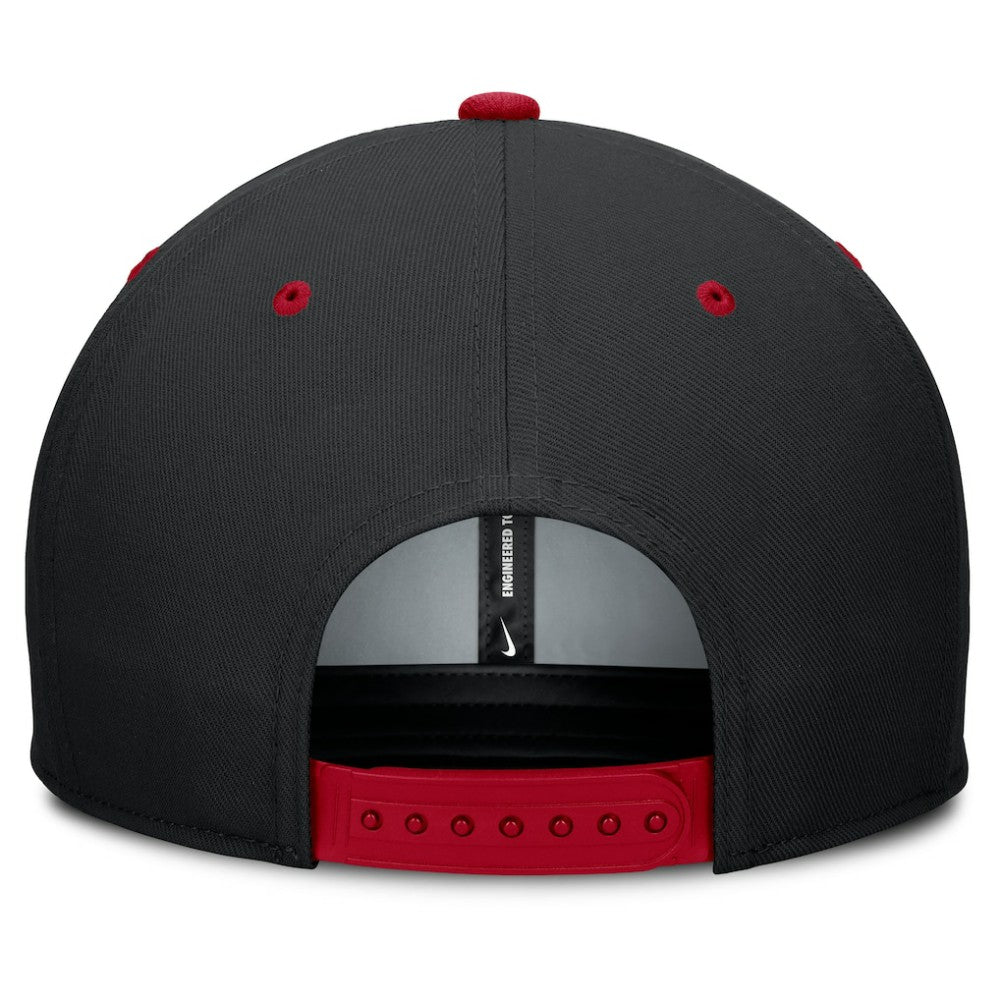 Cincinnati Reds Nike Cooperstown Collection Pro Dri-FIT Snapback Hat - Black/Red - Nike Sale