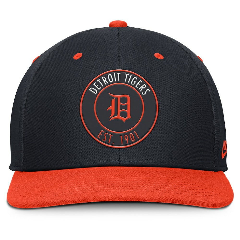 Detroit Tigers Nike Cooperstown Collection Pro Dri-FIT Snapback Hat - Navy/Orange - Nike Lifestyle