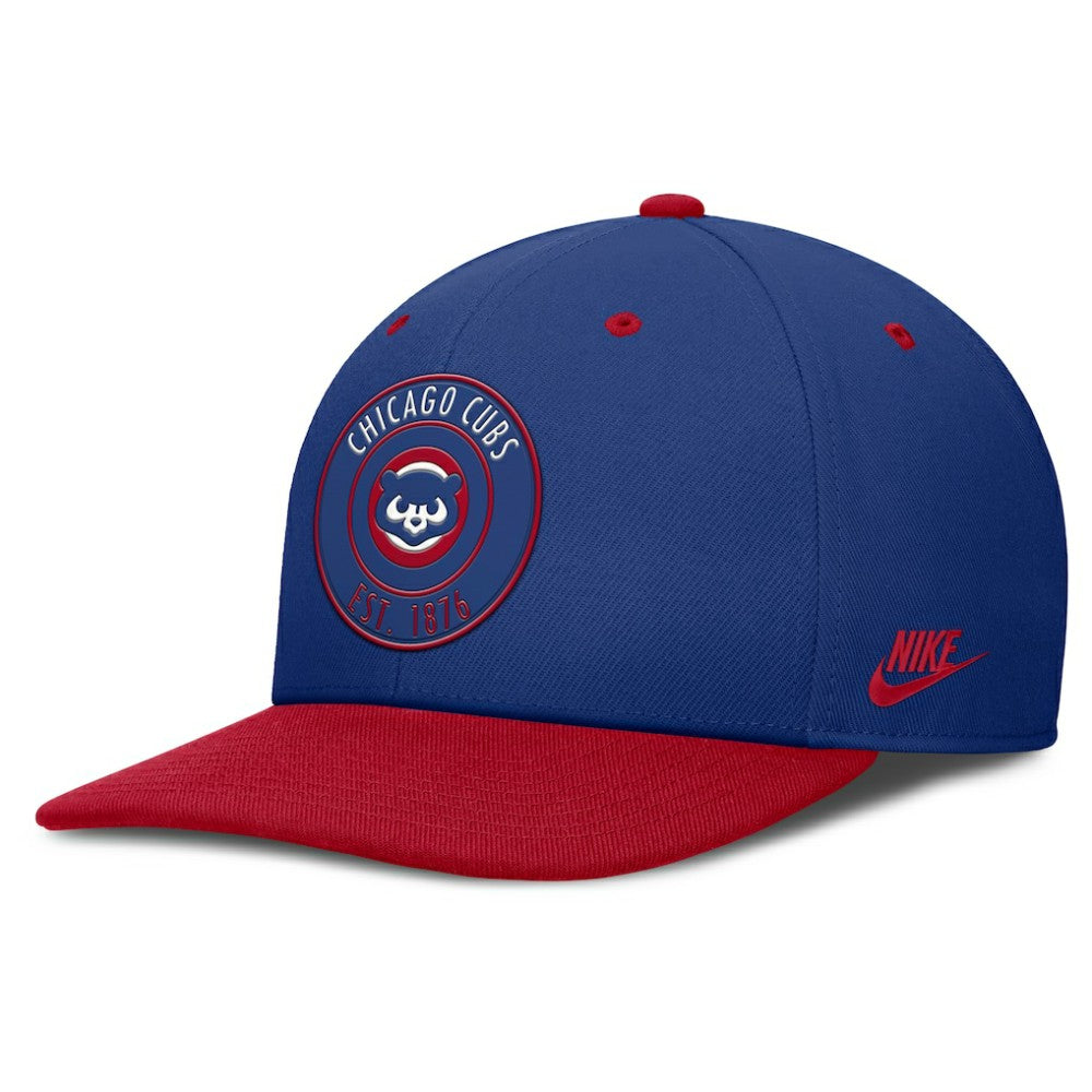 Chicago Cubs Nike Cooperstown Collection Pro Dri-FIT Snapback Hat - Royal/Red - Nike Online