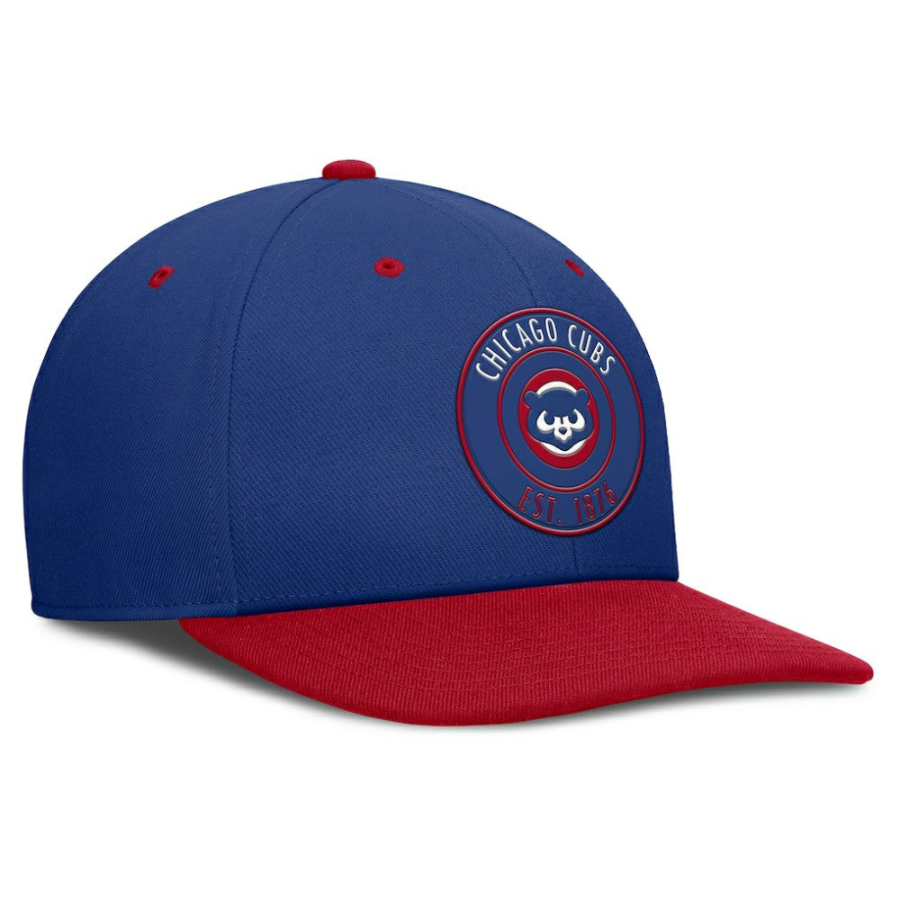 Chicago Cubs Nike Cooperstown Collection Pro Dri-FIT Snapback Hat - Royal/Red - Nike Online