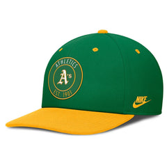 Athletics Nike Cooperstown Collection Pro Dri-FIT Snapback Hat - Green/Gold - Nike Sale
