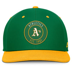 Athletics Nike Cooperstown Collection Pro Dri-FIT Snapback Hat - Green/Gold - Nike Sale