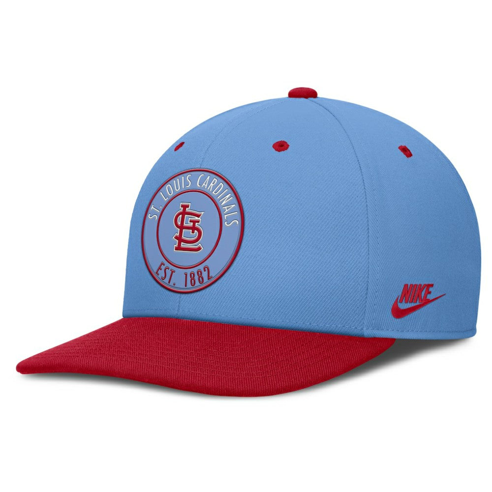 St. Louis Cardinals Nike Cooperstown Collection Pro Dri-FIT Snapback Hat - Light Blue/Red - Nike Discount