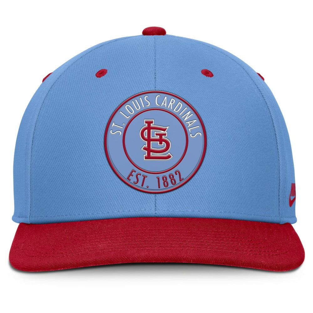 St. Louis Cardinals Nike Cooperstown Collection Pro Dri-FIT Snapback Hat - Light Blue/Red - Nike Discount