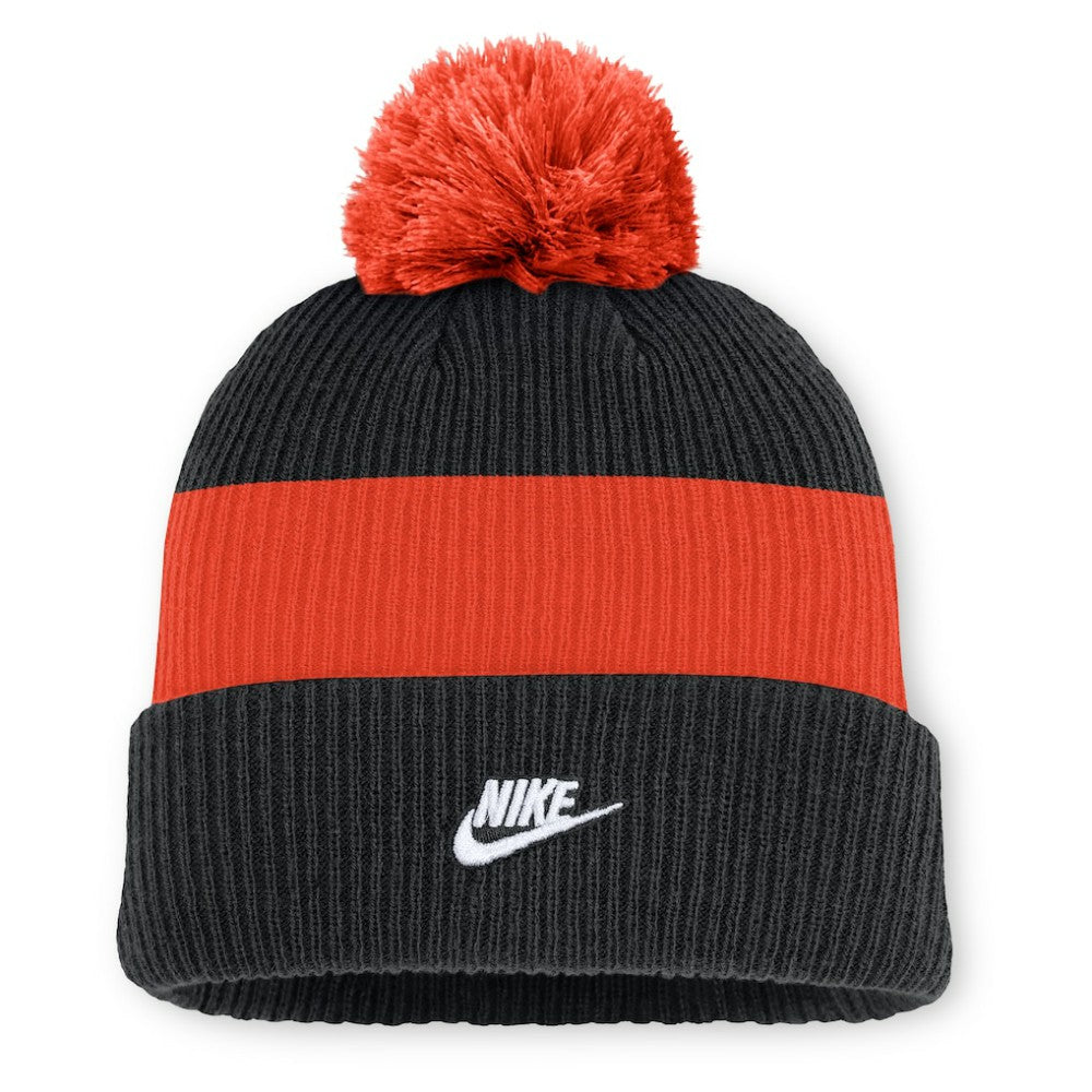 San Francisco Giants Nike Cooperstown Collection Peak Standard Cuffed Knit Hat with Pom - Black/Orange - Nike Online
