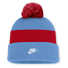 St. Louis Cardinals Nike Cooperstown Collection Peak Standard Cuffed Knit Hat with Pom - Light Blue/Red - Nike Sale