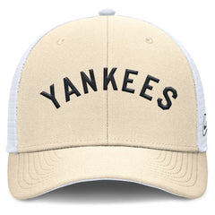 New York Yankees Nike Cooperstown Collection Dri-FIT Rise Trucker Adjustable Hat - Natural - Nike Lifestyle