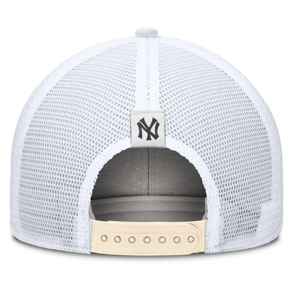 New York Yankees Nike Cooperstown Collection Dri-FIT Rise Trucker Adjustable Hat - Natural - Nike Lifestyle