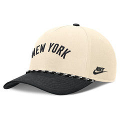 New York Yankees Nike Cooperstown Collection Rise Adjustable Hat - Natural/Black - Nike on Sale