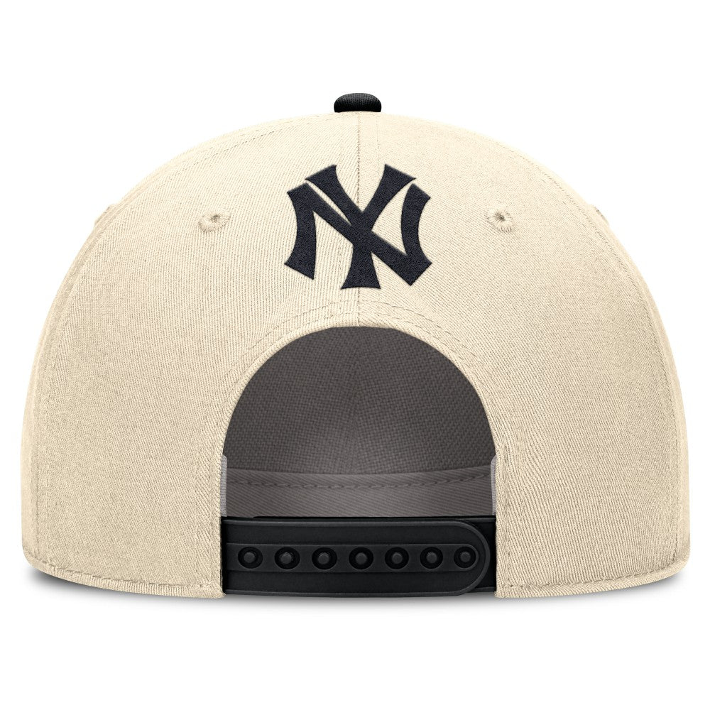 New York Yankees Nike Cooperstown Collection Rise Adjustable Hat - Natural/Black - Nike on Sale