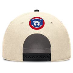 Chicago Cubs Nike Cooperstown Collection Rise Adjustable Hat - Natural/Black - Nike on Sale