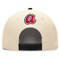 Atlanta Braves Nike Cooperstown Collection Rise Adjustable Hat - Natural/Black - Nike on Sale