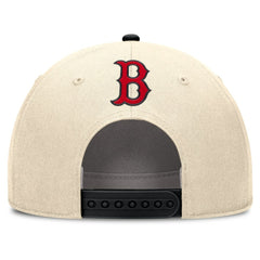 Boston Red Sox Nike Cooperstown Collection Rise Adjustable Hat - Natural/Black - Nike Discount