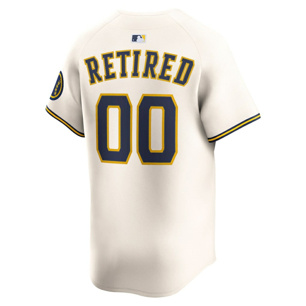 Milwaukee Brewers Nike Home Limited Pick-A-Player Retired Roster Jersey - Cream - Nike on Sale