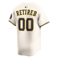 Milwaukee Brewers Nike Home Limited Pick-A-Player Retired Roster Jersey - Cream - Nike on Sale