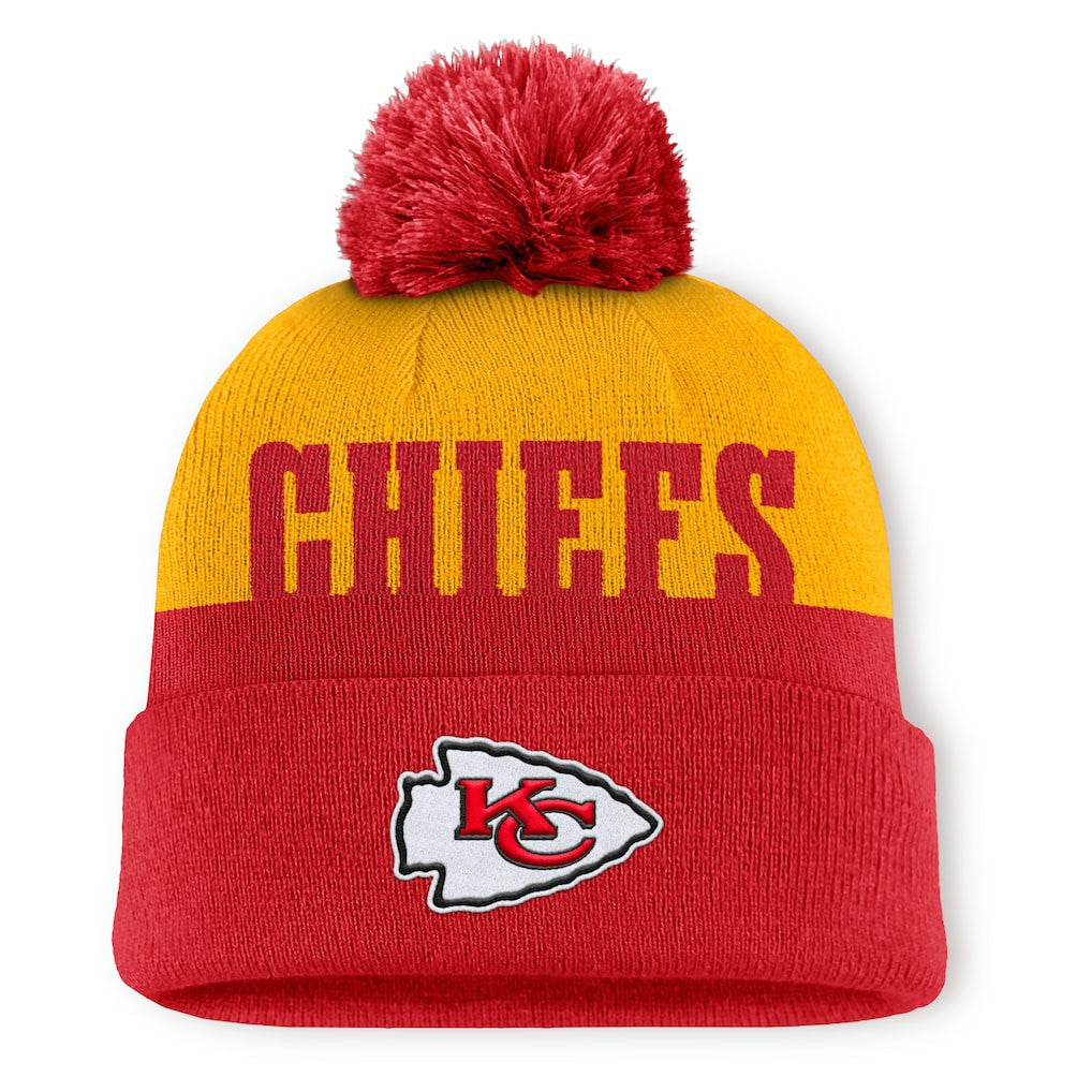 Fanatics Kansas City Chiefs Punter Cuffed Knit Hat with Pom Red