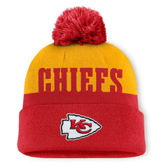 Fanatics Kansas City Chiefs Punter Cuffed Knit Hat with Pom Red
