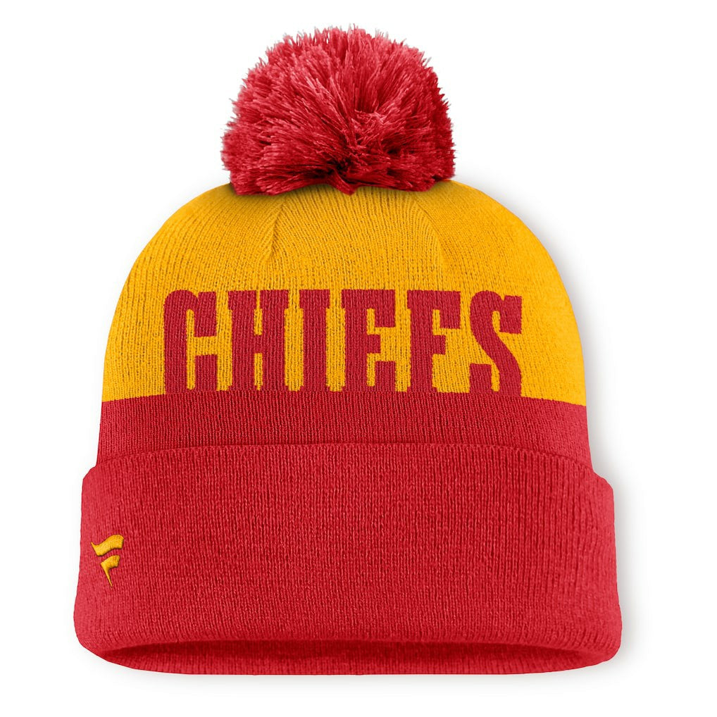 Fanatics Kansas City Chiefs Punter Cuffed Knit Hat with Pom Red