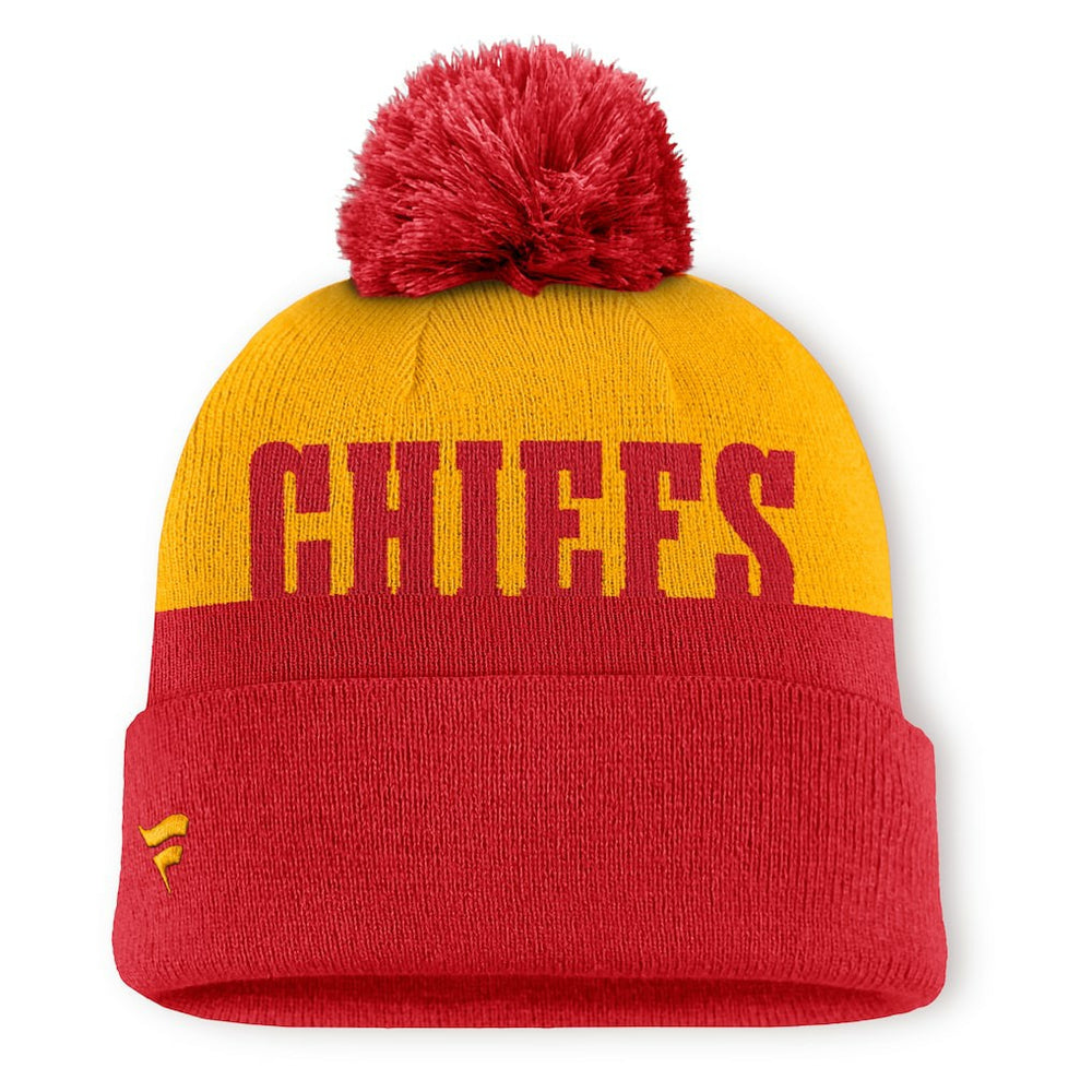 Fanatics Kansas City Chiefs Punter Cuffed Knit Hat with Pom Red