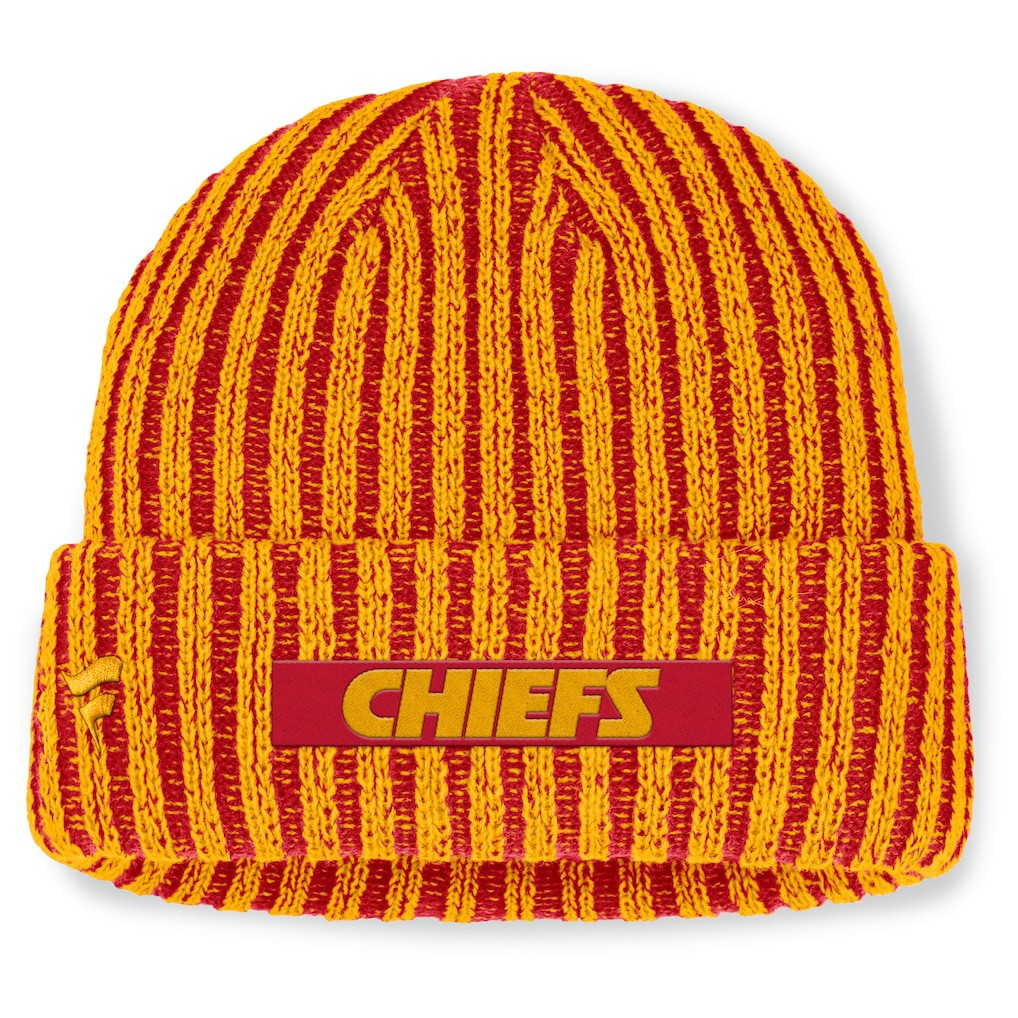 Fanatics Kansas City Chiefs Field Judge Cuffed Knit Hat Red/Gold