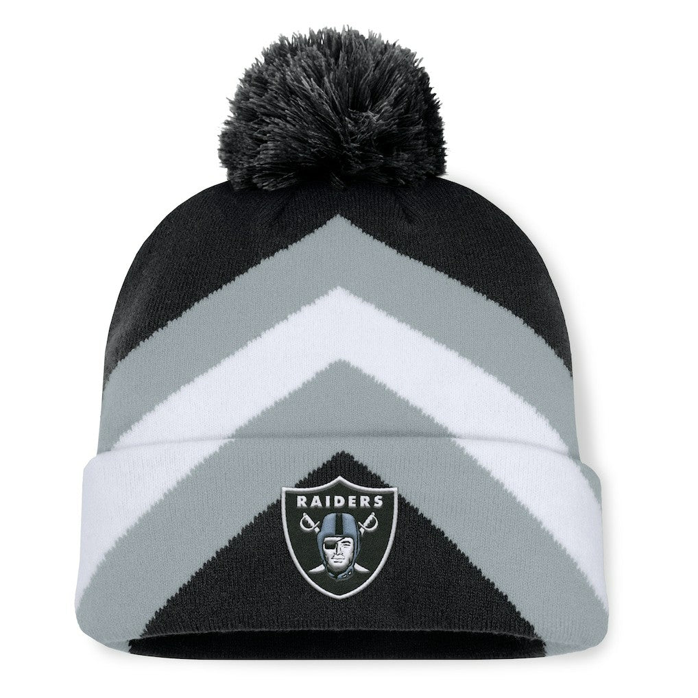 Fanatics Las Vegas Raiders Women's Cornerback Cuffed Knit Hat with Pom Black