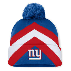 Fanatics New York Giants Women's Cornerback Cuffed Knit Hat with Pom Royal