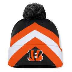 Fanatics Cincinnati Bengals Women's Cornerback Cuffed Knit Hat with Pom Black