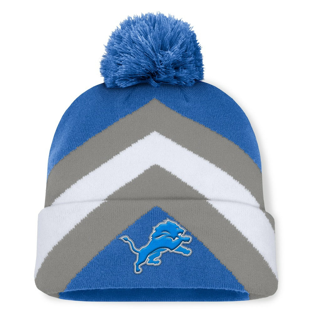 Fanatics Detroit Lions Women's Cornerback Cuffed Knit Hat with Pom Blue