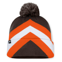 Fanatics Cleveland Browns Women's Cornerback Cuffed Knit Hat with Pom Brown