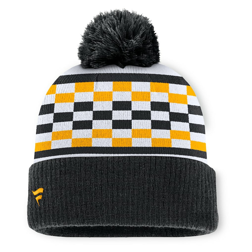 Fanatics Pittsburgh Steelers Women's End Zone Cuffed Knit Hat with Pom Black