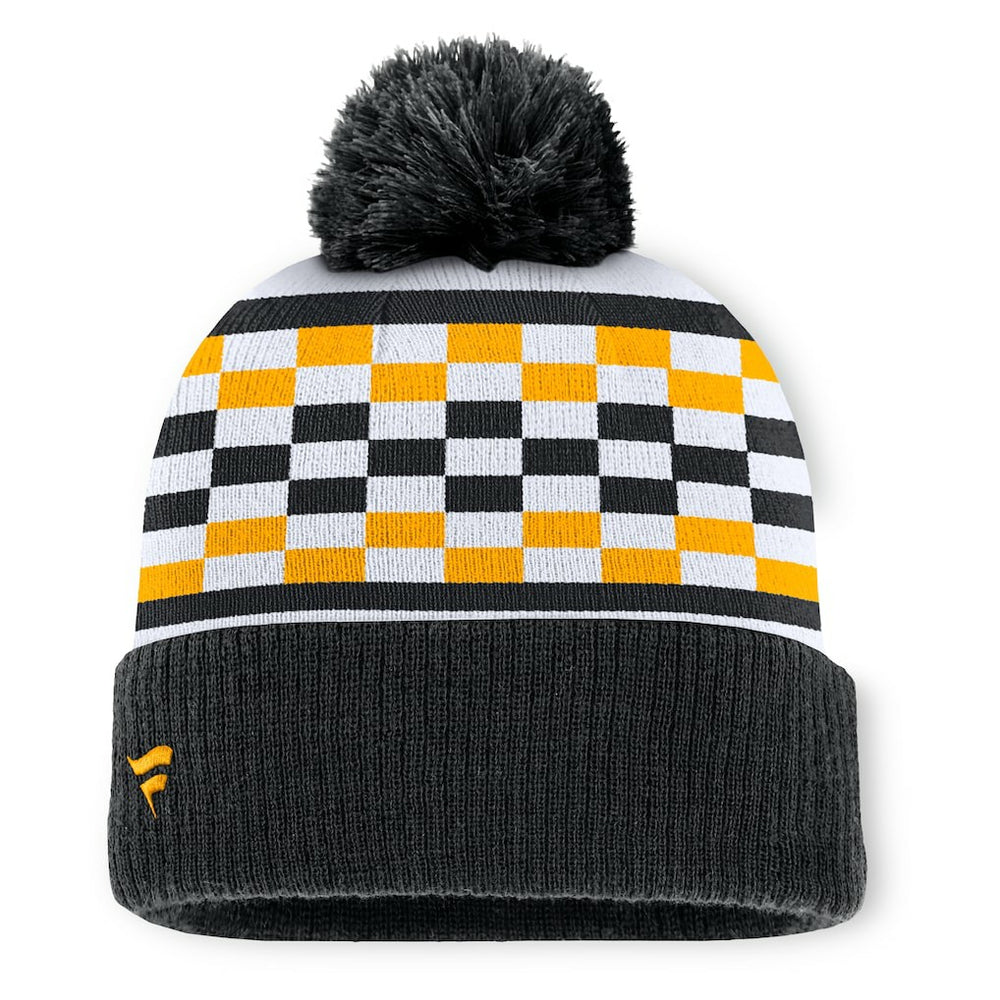Fanatics Pittsburgh Steelers Women's End Zone Cuffed Knit Hat with Pom Black