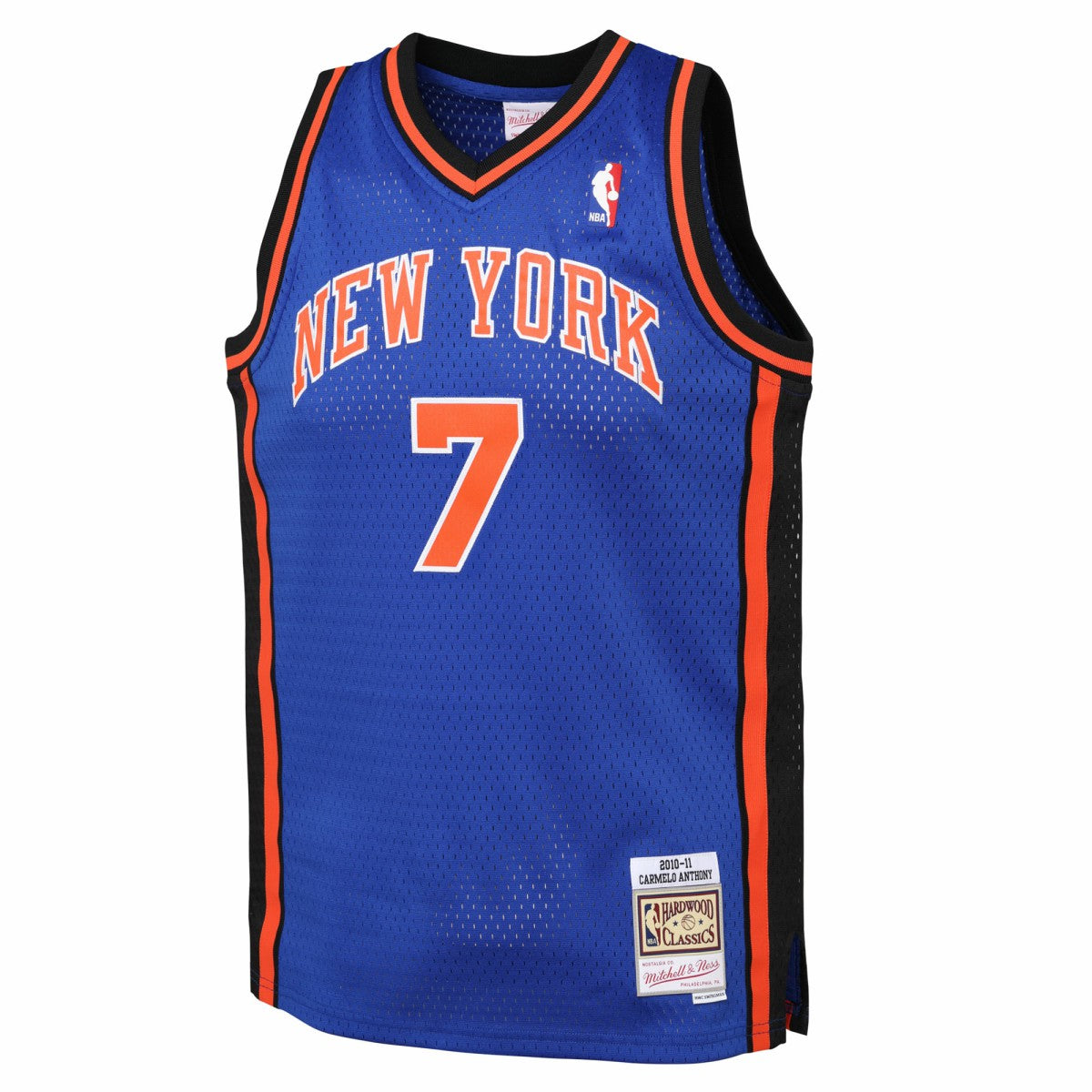 Carmelo Anthony New York Knicks Youth 2010/11 Hardwood Classics Swingman Jersey Blue | Mitchell & Ness US
