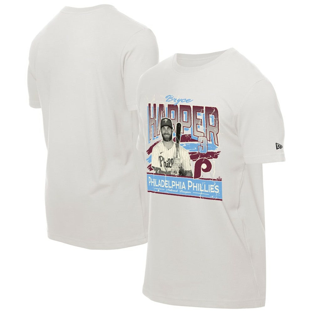 Bryce Harper Philadelphia Phillies New Era Batter Up T-Shirt - Cream - New Era Sale