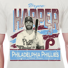 Bryce Harper Philadelphia Phillies New Era Batter Up T-Shirt - Cream - New Era Sale