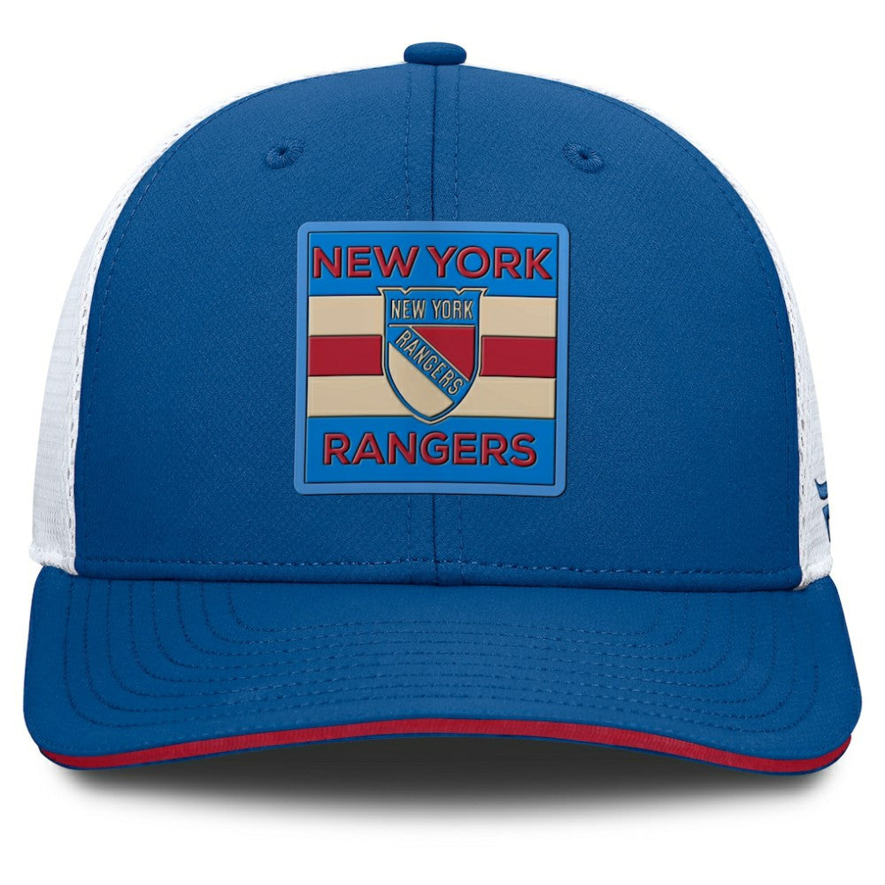New York Rangers Fanatics Centennial Authentic Pro Structured Trucker Adjustable Hat - Blue/White - NHL 202815535
